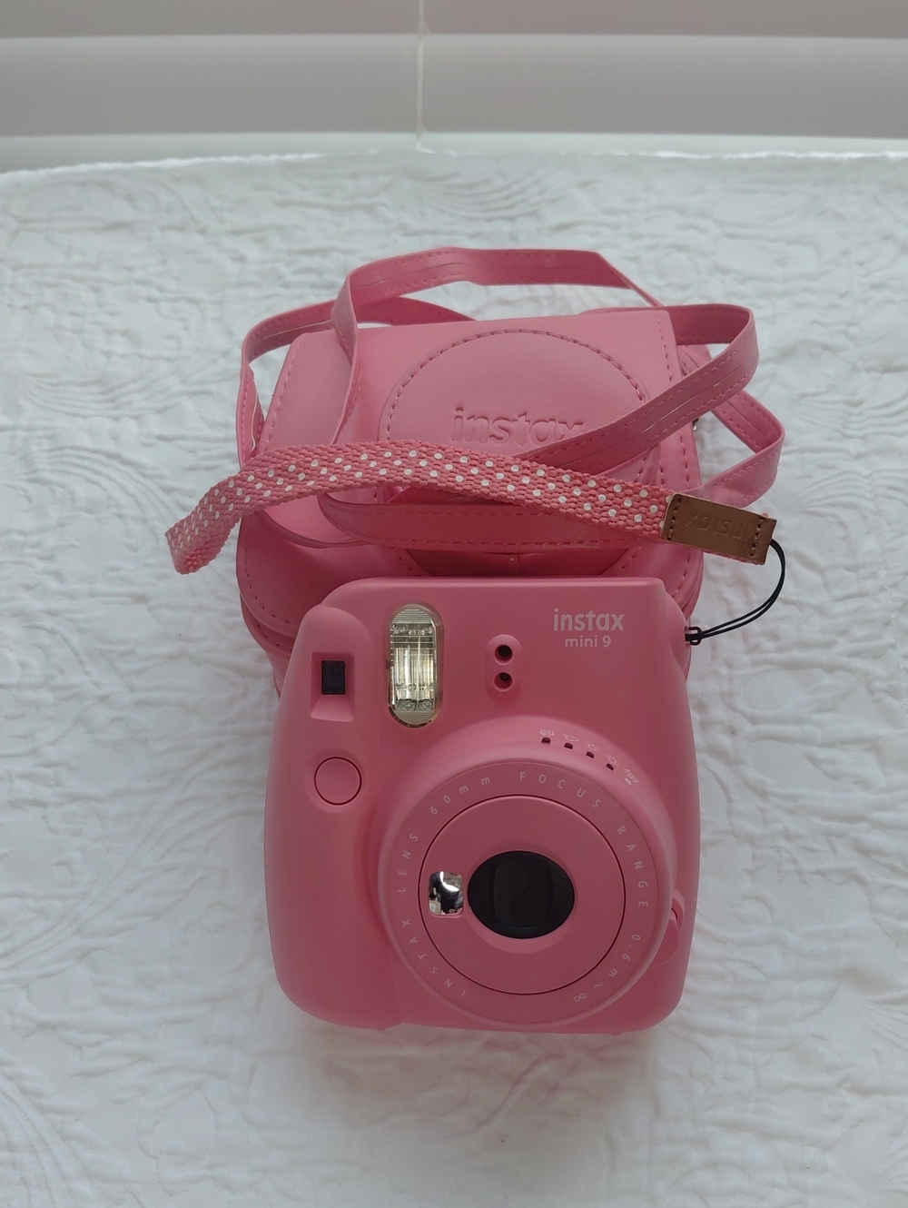Fujifilm Instax Camera Mini 9      With Matching Case In Pink Color
